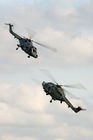 2 Lynx helicopters in formation