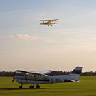 Tiger Moth above Duxford