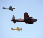 Spitfire, Lancaster and Hurricane in formation (Battle of Britain)