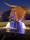 Illuminated fountain at Trocad�ro