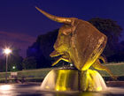 Illuminated fountain at Trocad�ro