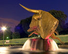 Illuminated fountain at Trocad�ro