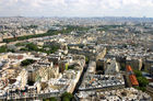 Panorama of Paris looking East from the Eiffel Tower