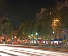Paris street at night