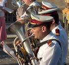 The band plays as the festa begins