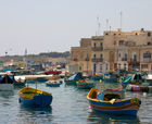 Luzzu (fishing boats) in Marxaxlokk Bay
