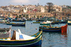 Luzzu (fishing boats) in Marxaxlokk Bay