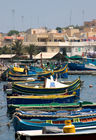 Luzzu (fishing boats) in Marxaxlokk Bay