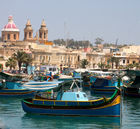 Luzzu (fishing boats) in Marxaxlokk Bay