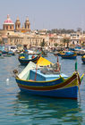 Luzzu (fishing boats) in Marxaxlokk Bay