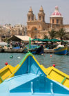 Luzzu (fishing boats) in Marxaxlokk Bay