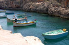 Boats prepare to go to the Blue Grotto