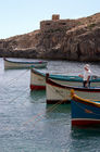 Boats prepare to go to the Blue Grotto