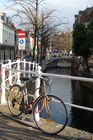 Bicyle against a canal