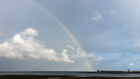 Rainbow close to Tower of Refuge in Douglas Bay