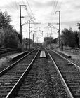Railway track on the outskirts of town