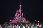 Sleeping Beauty's castle at night
