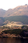 View of mountain side from Lake Ashi
