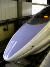 Nozomi shinkansen (bullet train) in Shinagawa station