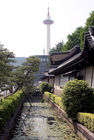 View of Kyoto Tower from outside Higashi Honganji