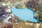 Lake inside volcanic crater