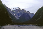 View from boat on Milford Sound