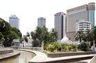 View of Masjid Jamek mosque by the Klang River