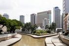 View of Masjid Jamek mosque by the Klang River