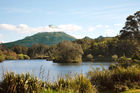 View of Mt Taranaki from Lake Mangamahoe