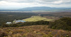 View from the top of Ridge Track over Ruapehu and Ngauruhoe