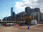 City skyline and Flinders Street station viewed from Federation Square
