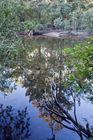 Reflections in the water at Bowling Green Bay National Park