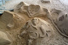 Sand sculptures on the beach