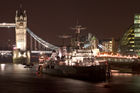 HMS Belfast and Tower Bridge, as viewed from London Bridge