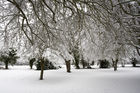 Canons Park in the snow