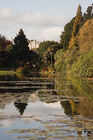 View of lake and house