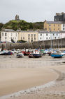 Tenby harbour at low tide