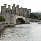 Conwy Bridge with the castle in the background