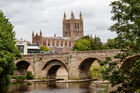 Hereford cathedral and Wye Bridge