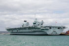Aircraft carrier in Portsmouth Harbour
