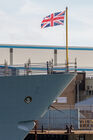 Happy face on HMS Duncan